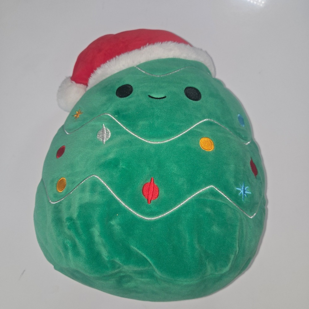 Squishmallows Carol the Christmas Tree 12 Inch Plush Santa Hat Holiday Green